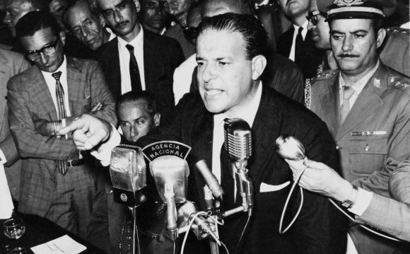 El presidente João Goulart, en el Automóvel Clube, el 30 de marzo de 1964, víspera de su derrocamiento. Foto: Archivo